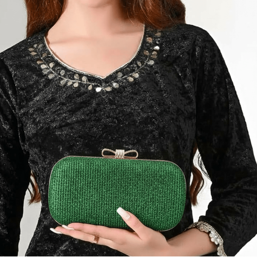 Women Clutch - 05661B - Party Clutch - Walkeaze